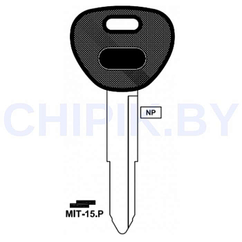 Заготовка авто ключа Митсубиси MIT-15.P MIT15AP MS7AP MIT14P77 КНР пластик