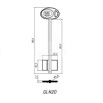 Галеон-2 GLN2D 98*15,3*22,2 мм, 2.2хØ4.6мм