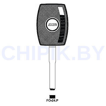 Заготовка авто ключа Форд, Ленд Ровер, Ягуар, Линкольн FO-24.P HU101 HF65P113 Европа под чип