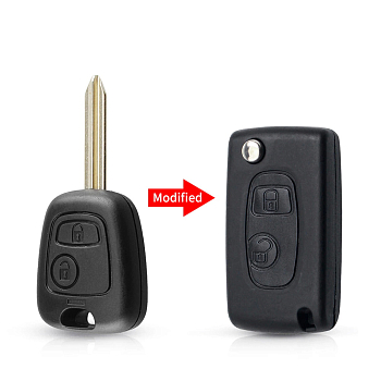 Ключ Пежо Партнер выкидной коропус под переделку Ключ Пежо Партнер выкидной коропус под переделку