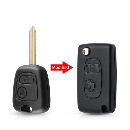 Ключ Пежо Партнер выкидной коропус под переделку