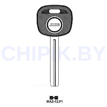 Заготовка авто ключа Мазда MAZ-12.P1 MIT13P Европа под чип Заготовка авто ключа Мазда MAZ-12.P1 MIT13P Европа под чип