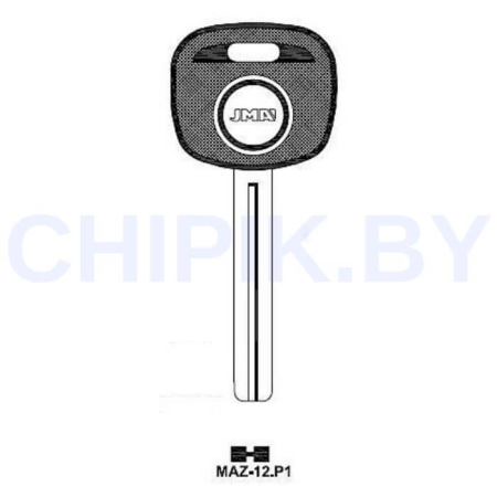 Заготовка авто ключа Мазда MAZ-12.P1 MIT13P Европа под чип