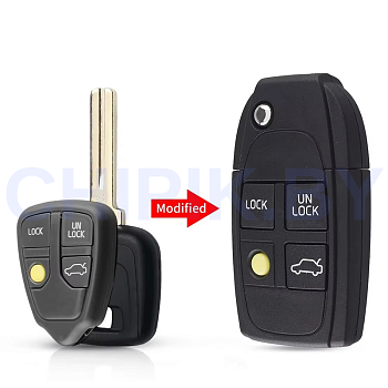 Ключ Вольво V70, S60, ХС90 выкидной корпус