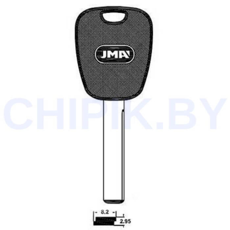 Заготовка авто ключа БМВ, Ленд Ровер BM-6.P HU92RP HF70P171 Европа пластик