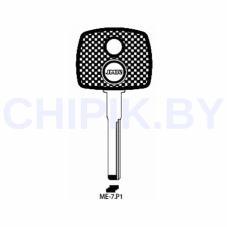 Заготовка авто ключа Мерседес ME-7.P HU64P HF51P HU116TE Европа под чип