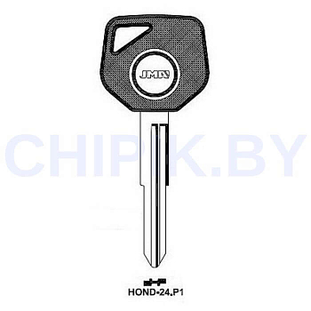 Заготовка авто ключа Хонда HOND-24.P1 HON70 HD55P Европа под чип