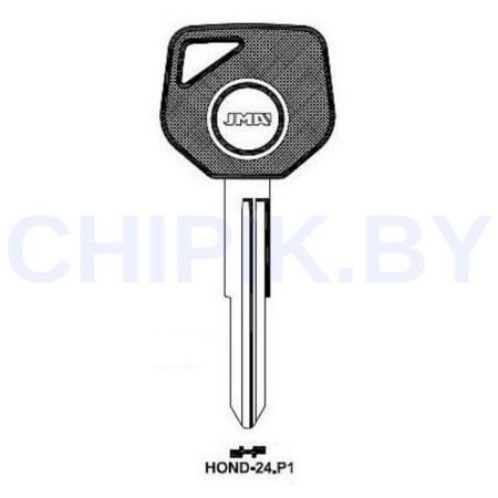 Заготовка авто ключа Хонда HOND-24.P1 HON70 HD55P Европа под чип