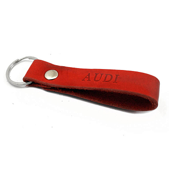 Брелок Ауди кожа Красный Брелок Ауди кожа Красный