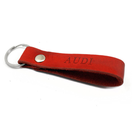 Брелок Ауди кожа Красный