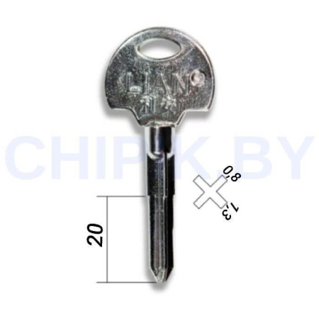 Заготовка ключ крест LIAN E-143 Ø6мм, 1.4x1x20мм