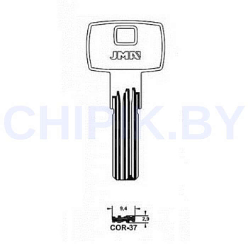 Заготовка ключа COR-37 CB87 CO46 EZ15 COR87 Европа