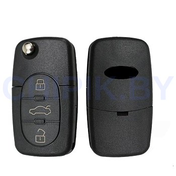 Ключ Ауди А3, А4, А6, А8, ТТ выкидной корпус с платой