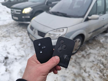 Рено Сценик 2 изготовление дубликата чип ключа зажигания