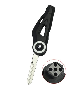 Ключ мотокикл Кавасаки ER лезвие 50мм выкидной белый