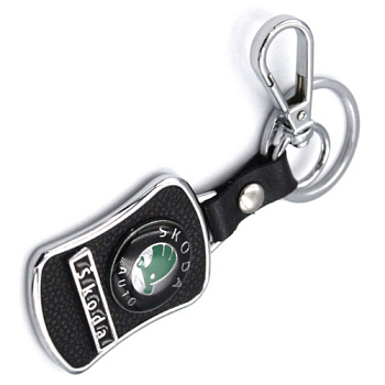 Брелок Шкода металл, кожа