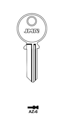 Заготовка ключа AZ-6 AZB6S AZ13 Европа