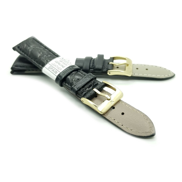 Ремешок искусственная кожа 18 мм, Черный