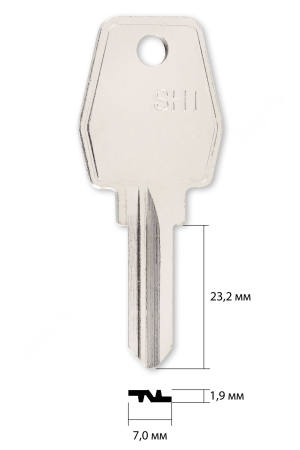 Заготовка ключа SH1 EU2 EL3R EU5R EUL5L КНР