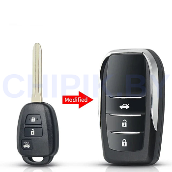 Ключ Тойота Ярис выкидной корпус под переделку Ключ Тойота Ярис выкидной корпус под переделку