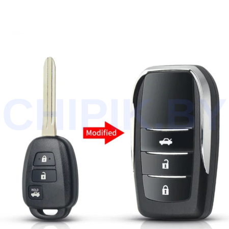 Ключ Тойота Ярис выкидной корпус под переделку