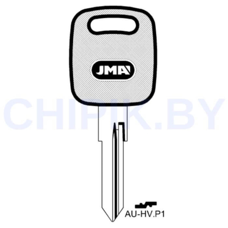 Заготовка авто ключа Ауди AU-HV.P1 WT7BP W9P2 Европа под чип