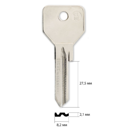 Заготовка ключа CI-51 CS119R C5SE КНР