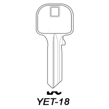 Заготовка ключа YET-18 YE16R Европа Заготовка ключа YET-18 YE16R Европа