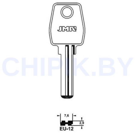 Заготовка ключа EU-12 EU17 EL11 Европа Заготовка ключа EU-12 EU17 EL11 Европа