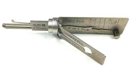 Отмычка и декодер S-образный паз для замков плоских форм