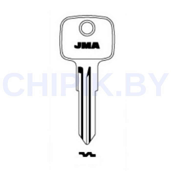 Заготовка авто ключа Мерседес ME-NU HU37 HF29 Европа металл