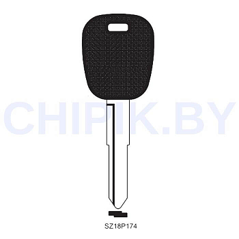 Заготовка авто ключа Сузуки SUZU-14.P2 SZ18P174 КНР пластик
