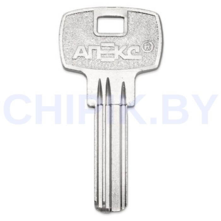 Заготовка ключа APECS-6 3 паза 27,4-8,8-2,3