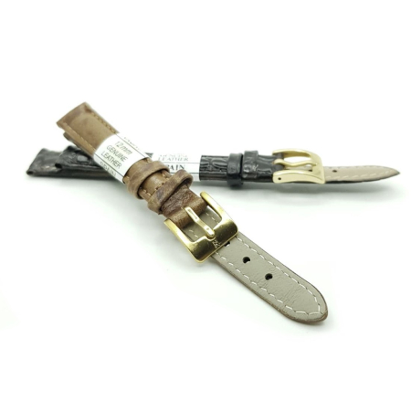 Ремешок искусственная кожа 12 мм, Коричневый