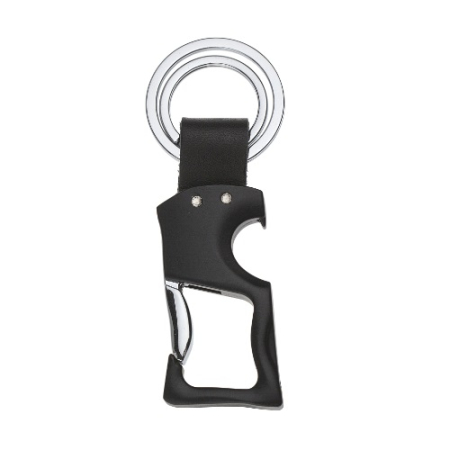 Карабин с двумя кольцами для ключей и открывашкой