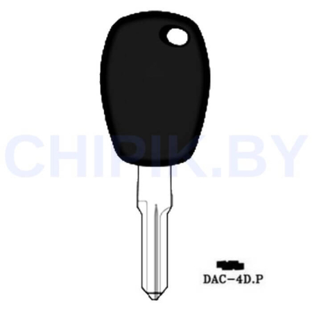 Заготовка авто ключа Рено, Дача, Лада DAC-4D.P DCA4RP49 HU136TE КНР под чип