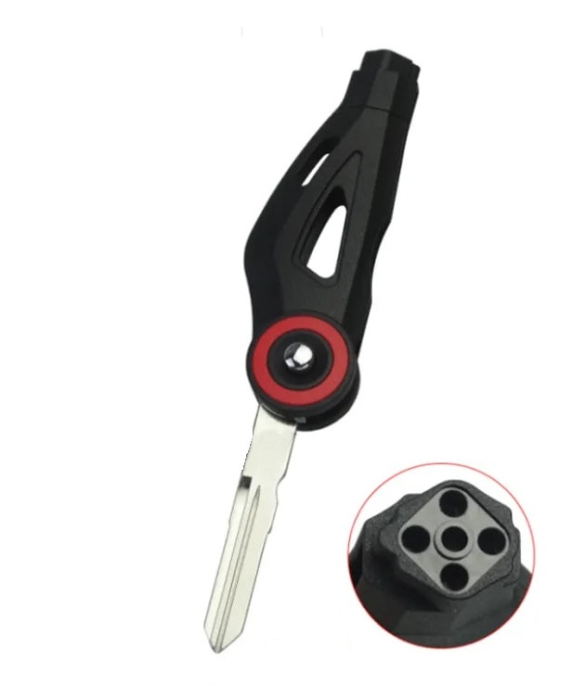 Ключ мотокикл Кавасаки ER лезвие 50мм выкидной красный