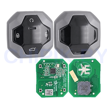 Ключ Джетур Т2 смарт корпус с платой, серый, Оригинал