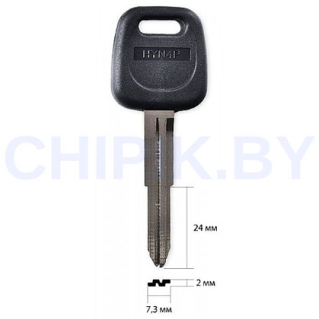 Заготовка авто ключа Киа, Хендай HY-3.P3 HYN4P HUN4P HYN9P107 КНР пластик