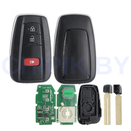 Пульт Lonsdor LT20-08 8A+4D Toyota, 3 кнопки, паника