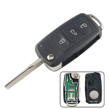 Ключ Фольксваген Тоурег выкидной корпус с платой