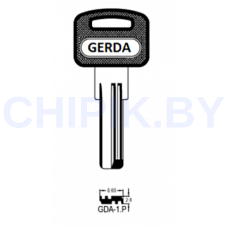 Заготовка ключа GDA-1.P GDA1P164