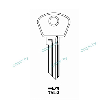 Заготовка ключа TAL-3 VSR1R 0006s КНР Заготовка ключа TAL-3 VSR1R 0006s КНР