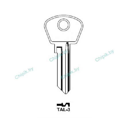 Заготовка ключа TAL-3 VSR1R 0006s КНР Заготовка ключа TAL-3 VSR1R 0006s КНР