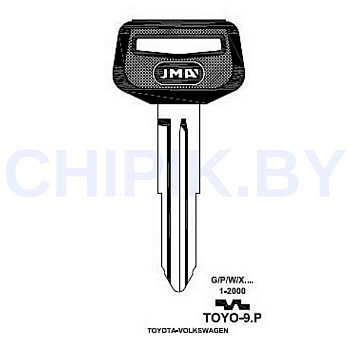 Заготовка авто ключа Тойота TOYO-9.P TOY41RP TY48P TY40RP79 Европа пластик