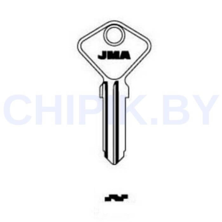 Заготовка авто ключа Фиат AF-6D AF4B FA8 Европа металл