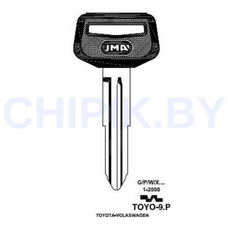 Заготовка авто ключа Тойота TOYO-9.P TOY41RP TY48P TY40RP79 Европа пластик