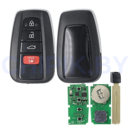 Пульт KEYDIY KD-TIB36-4 с чипом 8A 4D, для KD-X2, KD MAX, KDX4