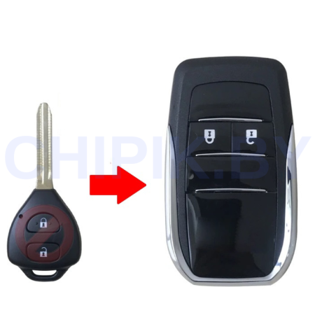 Ключ Тойота Авалон, Ярис, Ланд Крузер Прадо выкидной корпус под переделку