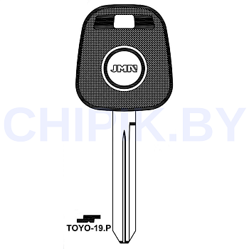 Заготовка авто ключа Тойота TOYO-19.P TOY47TE TY45P Европа под чип